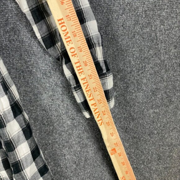 Volcom Button Up Top Women's Small Long Sleeve Checkers 100% Cotton S - Picture 3 of 11